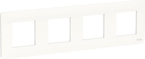 Рамка универсальная Schneider Electric Unica Studio 4-м. белый фото Рамка универсальная Schneider Electric Unica Studio 4-м. белый картинка